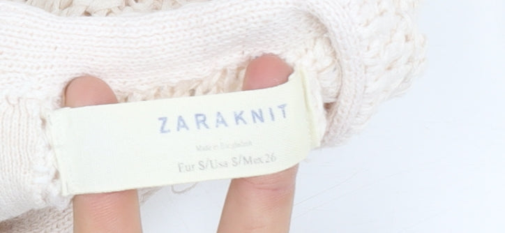 Womens UK Size S Zara Ivory Jumper