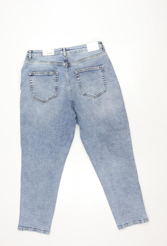 ONLY Women's Blue Mom Fit Jeans XL High Rise Denim