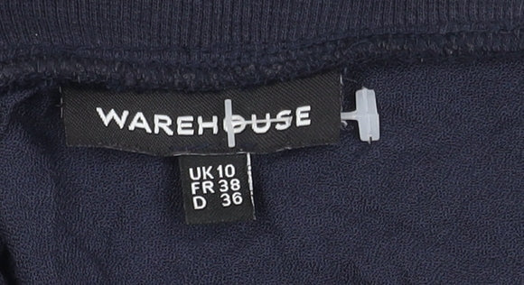 Womens UK Size 10 Warehouse Blue Blouse