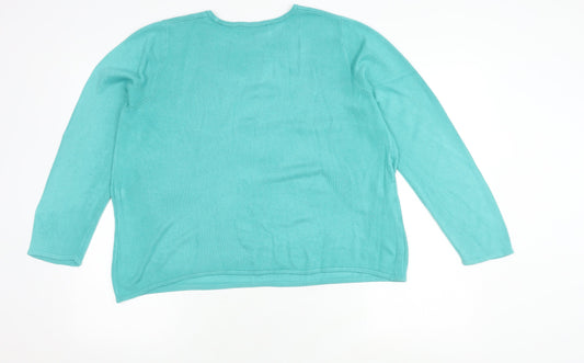 Womens UK Size 1618 Bonmarché Blue Pullover Jumper