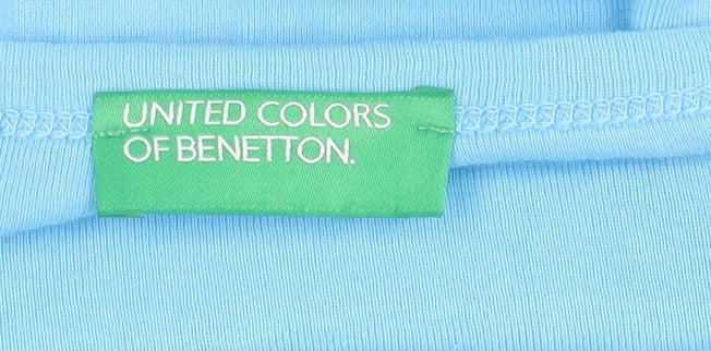 Unisex Adults UK Size XL United Colors of Benetton Blue Basic T-Shirt