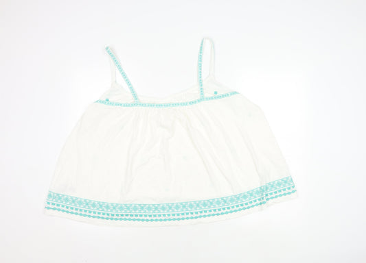 Marks and Spencer Women Ivory Embroidered Camisole Size 20