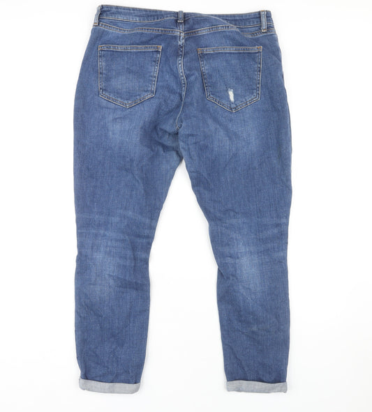 Topshop Women's Blue Straight Jeans W32 L32