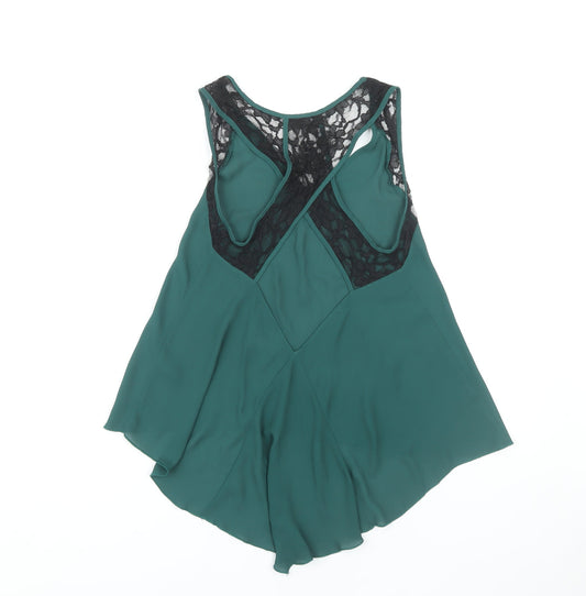 Womens UK Size 8 ASOS Green Camisole Blouse