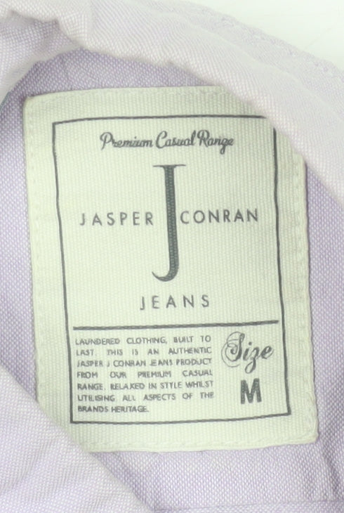 Jasper Conran Men's Purple Cotton Button-Up Shirt M
