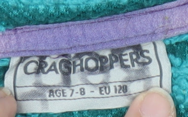 Craghoppers Girls Green Striped Fleece Jacket 7-8 Years