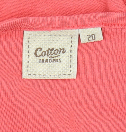 Cotton Traders Women's Red T-Shirt Size 20 Basic Style
