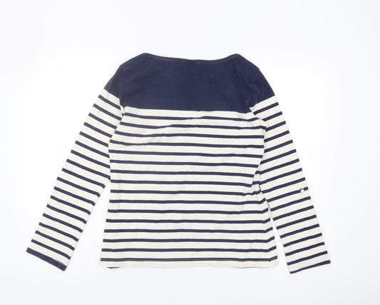 Peter Storm Women's Blue Striped T-Shirt - Size 14