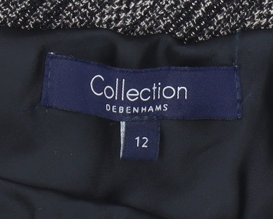 Debenhams Women's Grey Striped Pencil Skirt Size 12