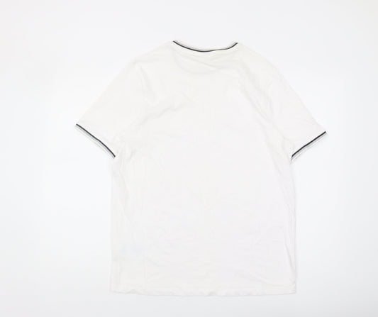 Slazenger Men's White Crew Neck T-Shirt Medium