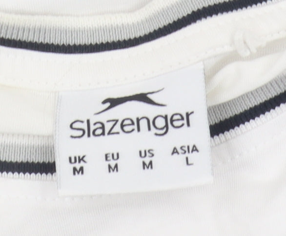 Slazenger Men's White Crew Neck T-Shirt Medium