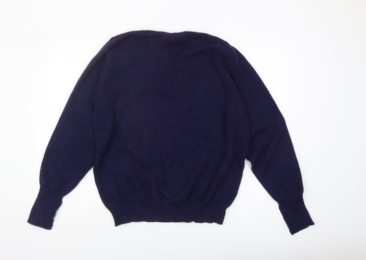 Balmoral Men’s Blue Wool V-Neck Pullover Jumper, Size L