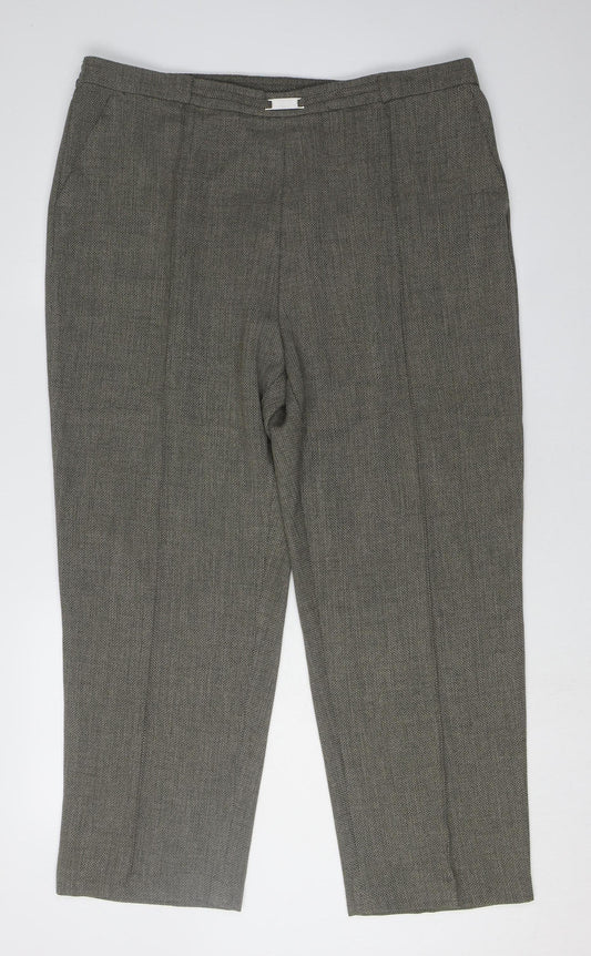 Womens UK Size 22 Honor Millburn Relaxed Fit Grey Trousers