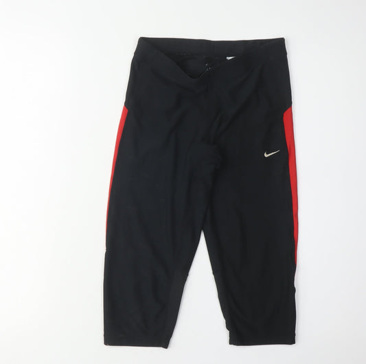 Womens UK Size S Nike Slim Fit Capri Black Trousers