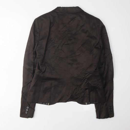 Massimo Dutti Women's Black Blazer UK 12 Regular Fit