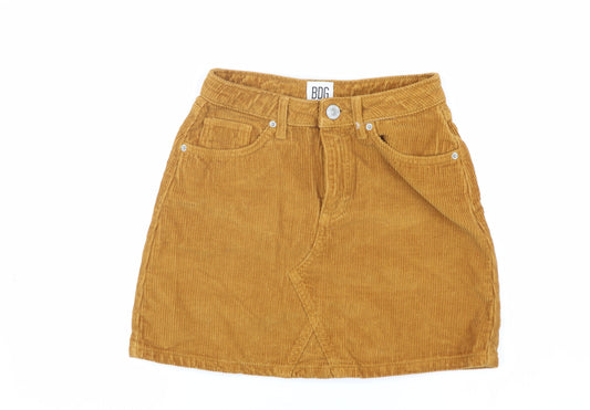 Womens UK Size XS BDG Mini Corduroy Skirt