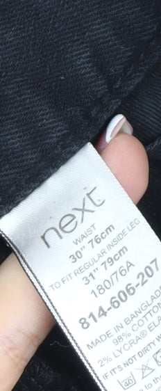 Next Men's Black Super Skinny Distressed Jeans