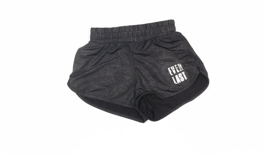 Additional front view of Everlast girls’ black activewear shorts age 7-8