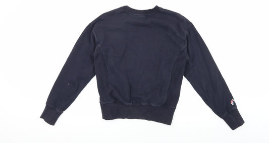 Superdry Women's Black Sweatshirt UK 8 with Logo Accents