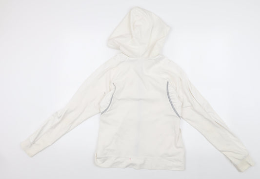 Champion Women's White Basic Jacket, Size S, Hooded