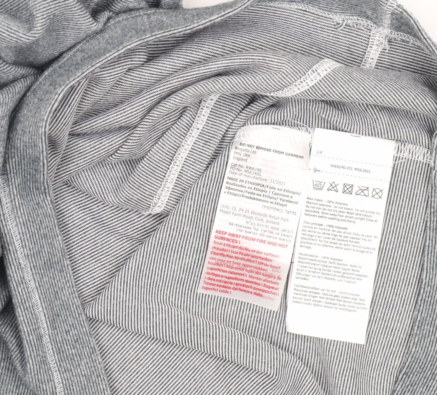Womens UK Size 14 Regatta Grey Henley Sweatshirt