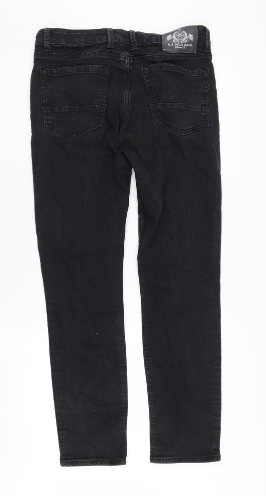 U.S. Polo Assn. Men's Black Slim Tapered Jeans 32