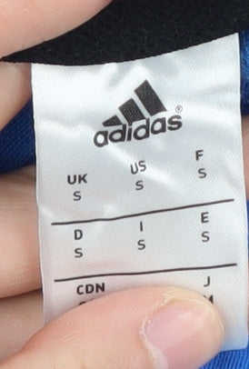 Adidas Men's Blue Polo Shirt, Size S, Logo Accent