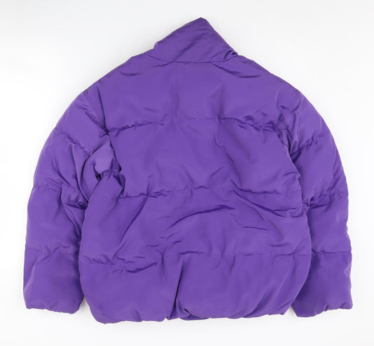 H&M Divided Women's Purple Puffer Jacket Size 10