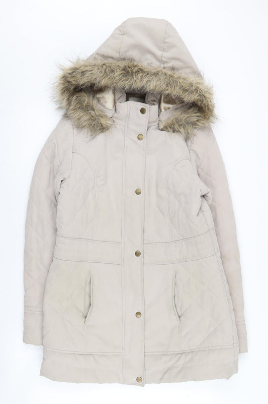 Womens UK Size 10 BHS Beige Puffer Jacket