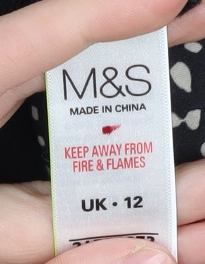 Womens UK Size 12 Marks and Spencer Black Pullover Jumper