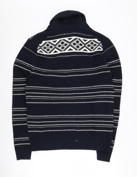 Marks and Spencer Men's Geometric Cotton Blend Jumper S