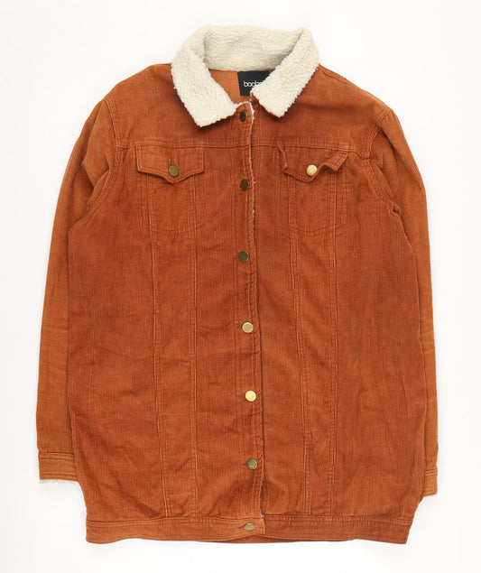 Womens UK Size 14 Boohoo Brown Basic Jacket