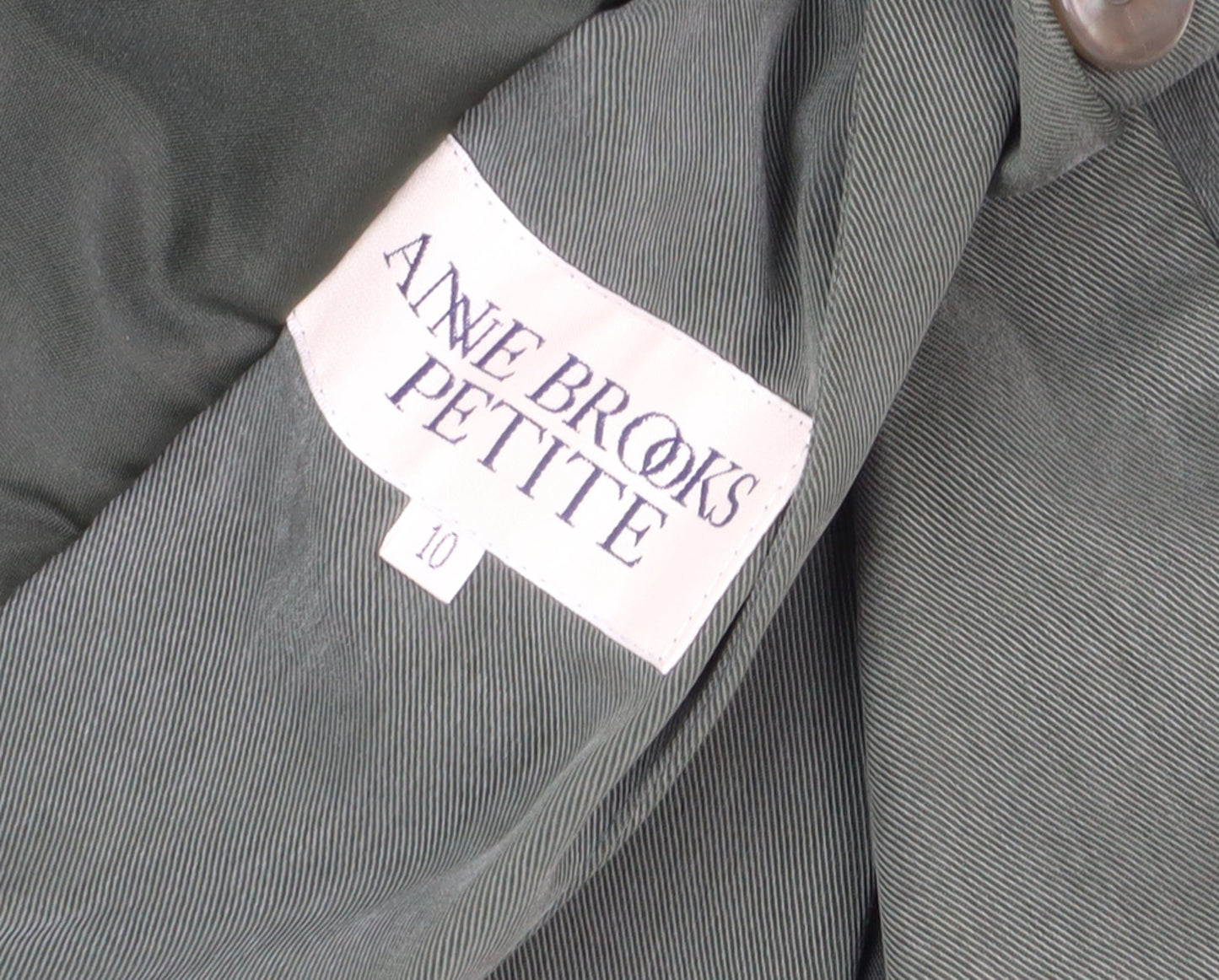 Womens UK Size 10 Anne Brooks Green Basic Jacket