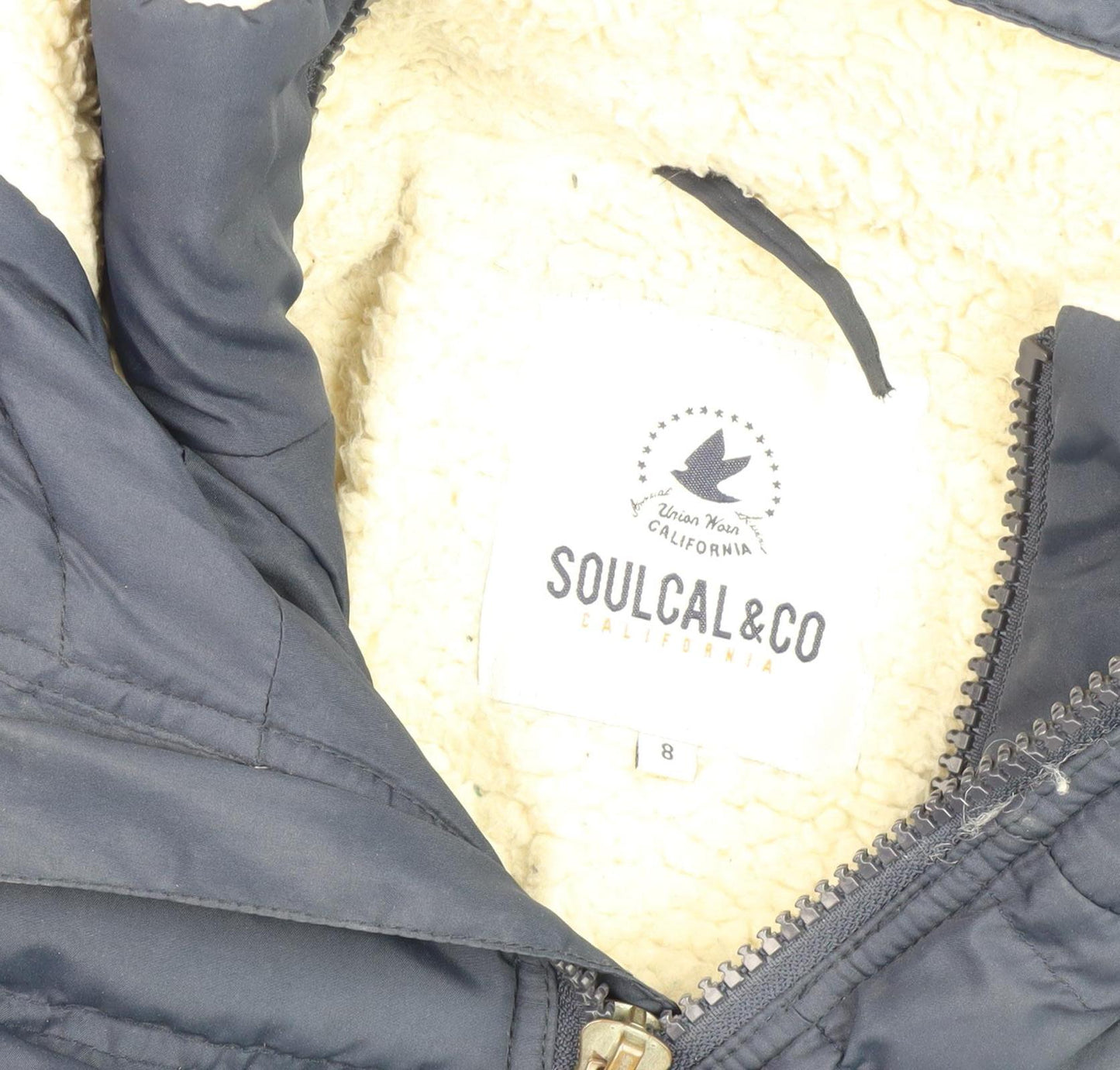 Womens UK Size 8 SoulCal & Co Blue Puffer Jacket