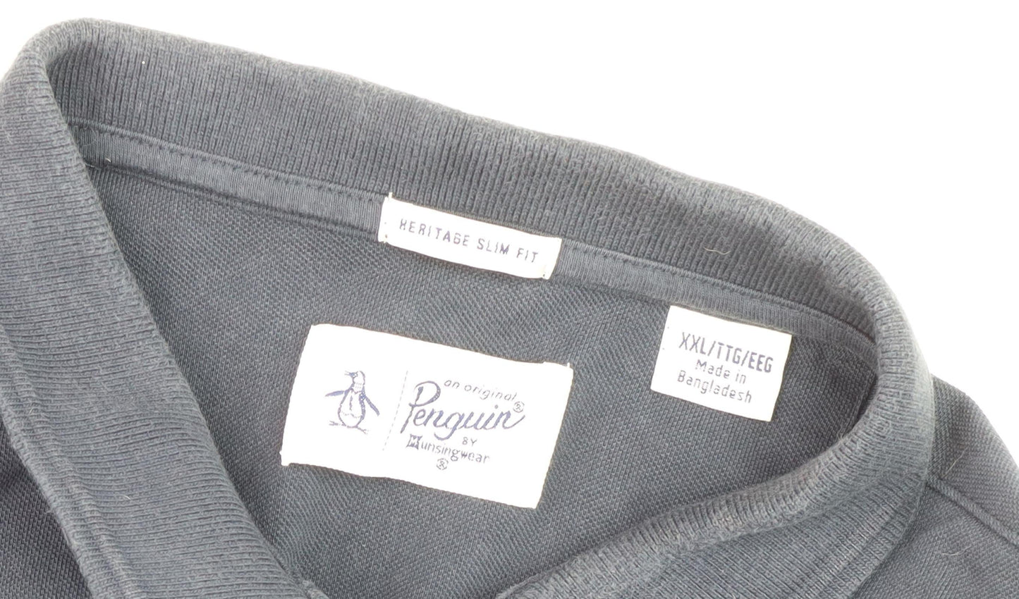 Original Penguin Men's Blue Slim Polo Shirt 2XL