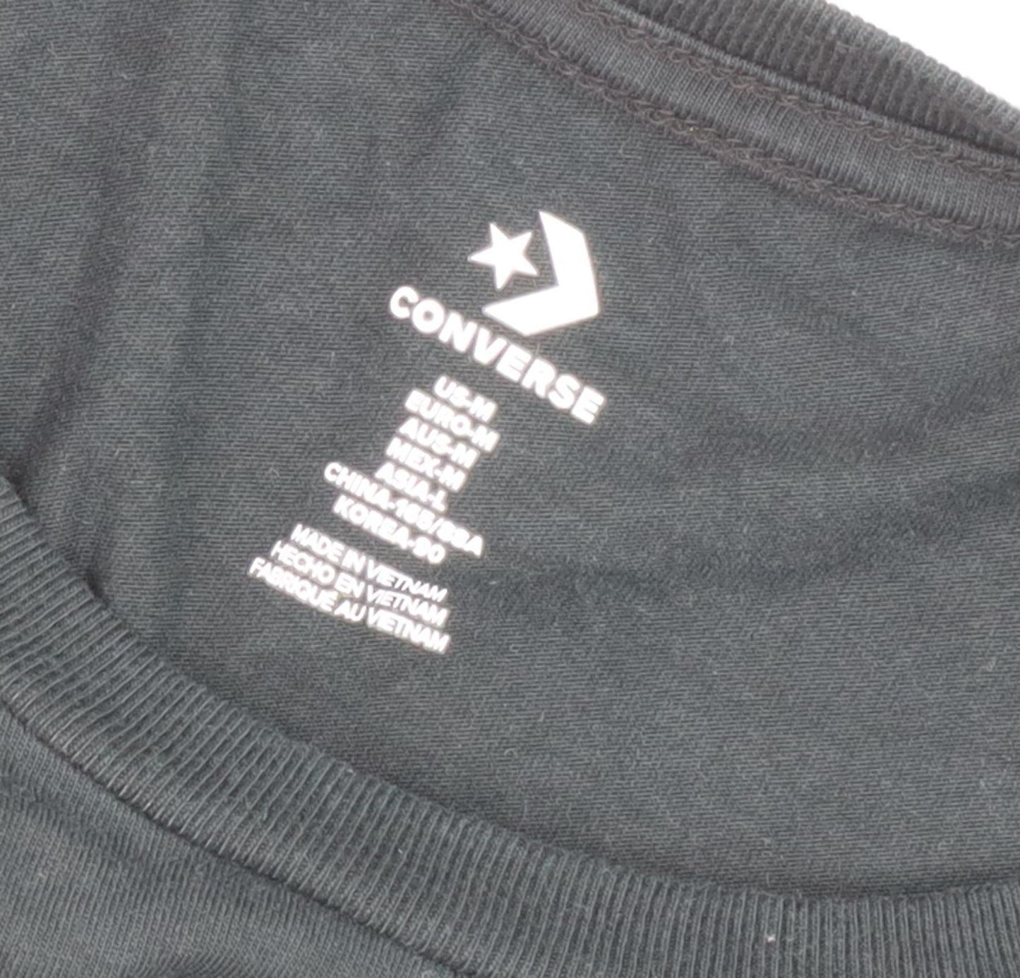 Unisex Adults UK Size M Converse Black Basic T-Shirt
