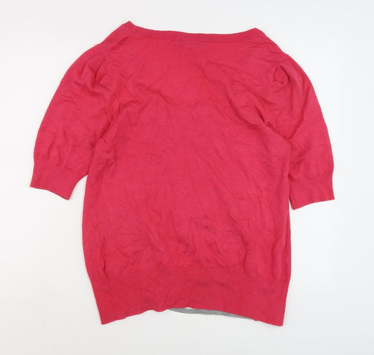 Womens UK Size 14 NEXT Pink Cardigan Jumper