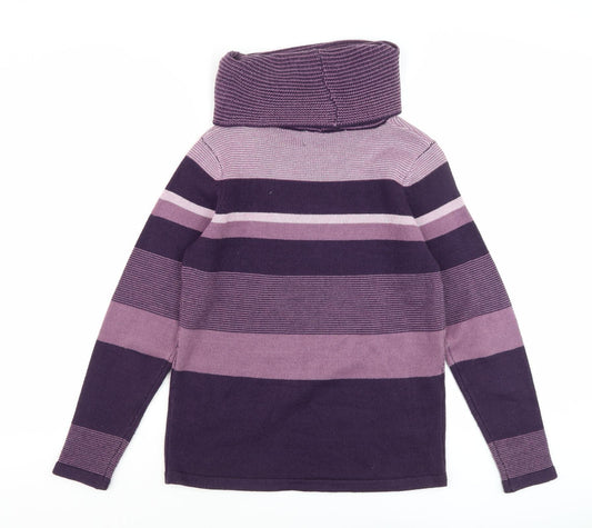 Womens UK Size S Isle Purple Pullover Jumper