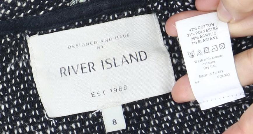 Womens UK Size 8 River Island Multicoloured Cardigan Jumper