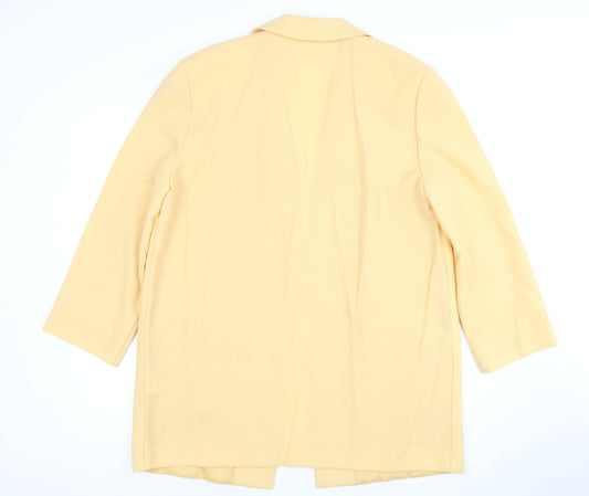 Jacques Vert Yellow Blazer Women Size 12