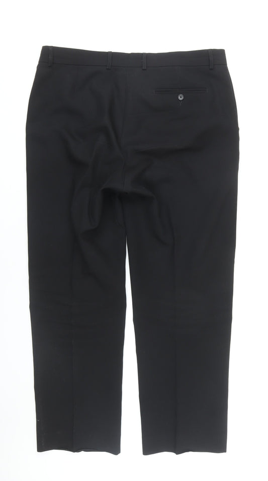 Debenhams Men's Black Straight Trousers 38