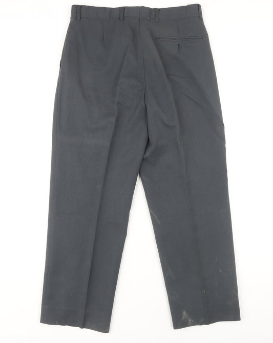 Burton Men's Grey Formal Trousers 32 in Waist Regular Fit