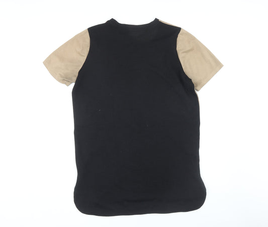 River Island Women's Beige Black Colourblock Dress Size 12