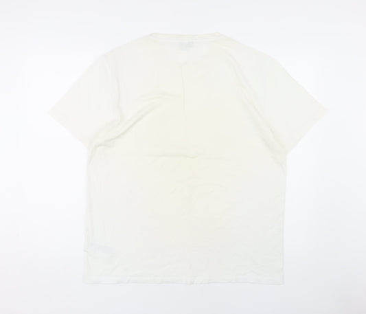 Reiss Men's XL White Cotton T-Shirt