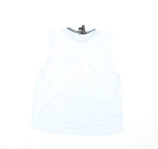 Womens UK Size M adidas White Tank