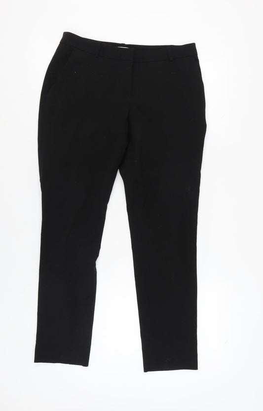 Womens UK Size 10 H&M Regular Fit Business Casual Black Trousers