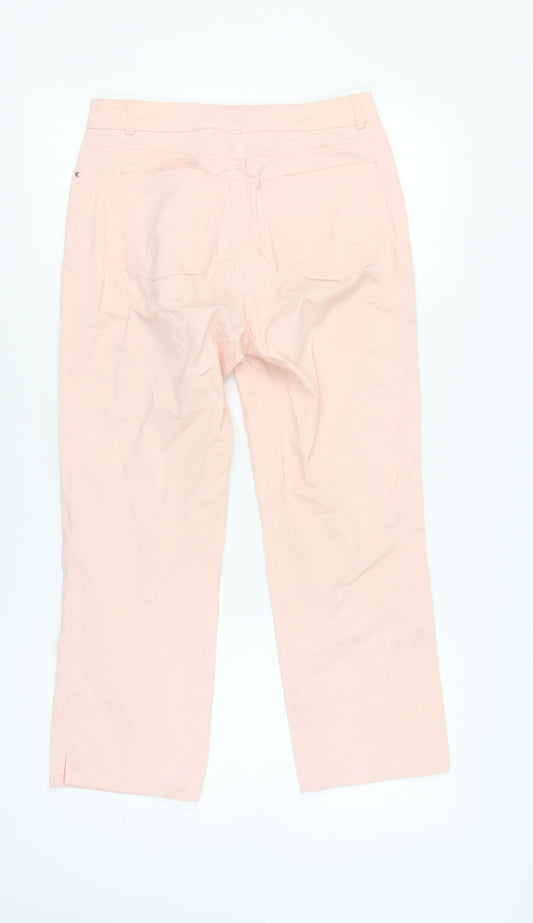 Jaeger Women's Pink Trousers Size 10 Straight Leg
