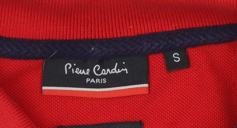 Pierre Cardin Men's Red Colourblock Polo Shirt S