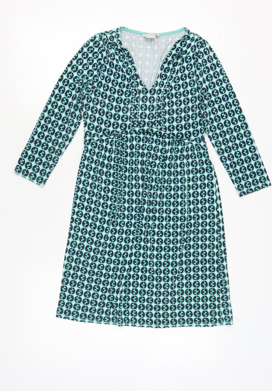 Additional front view of Boden Women's Multicoloured Geometric Long Sleeve Dress