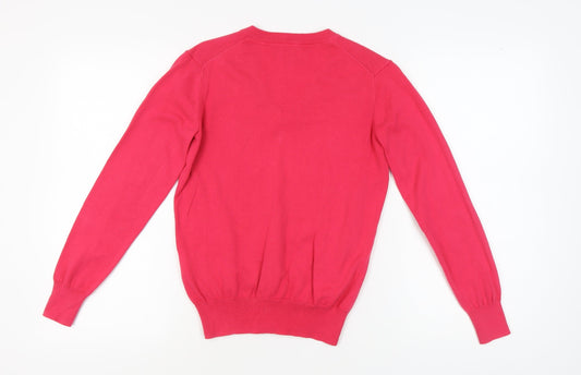 Lyle & Scott Men's Red V-Neck Pullover Jumper S